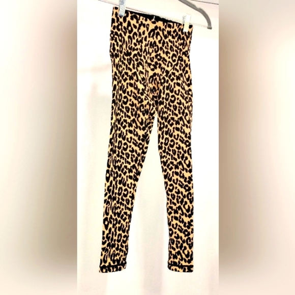ADAM SELMAN LEOPARD PRINT LEGGINGS - Picture 1 of 7
